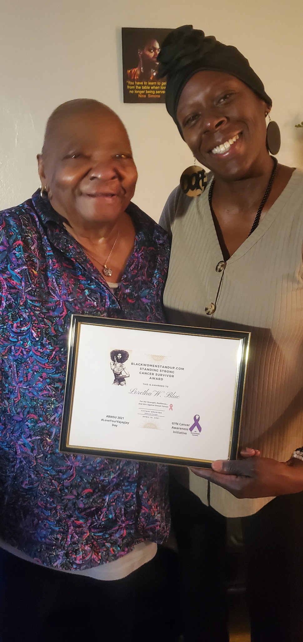 BlackWomenStandUp.com #BWSU Co-Founder Honors Cancer Survivor – On Their Annual #LoveYourVaJayJay Day – GYN Cancer Awareness&nbsp;Initiative